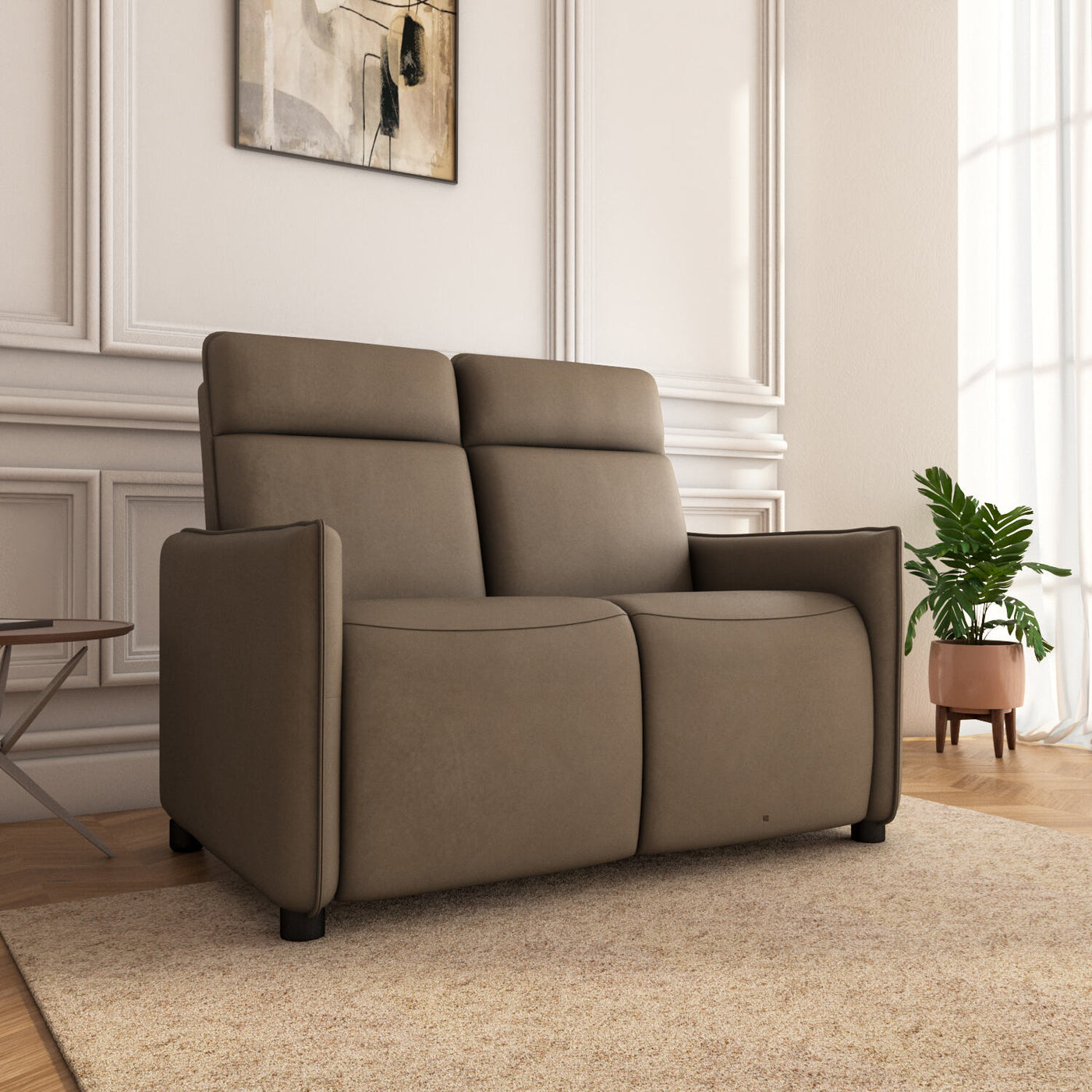 Nilkamal Carlton 2 Seater Sofa (Light Brown)