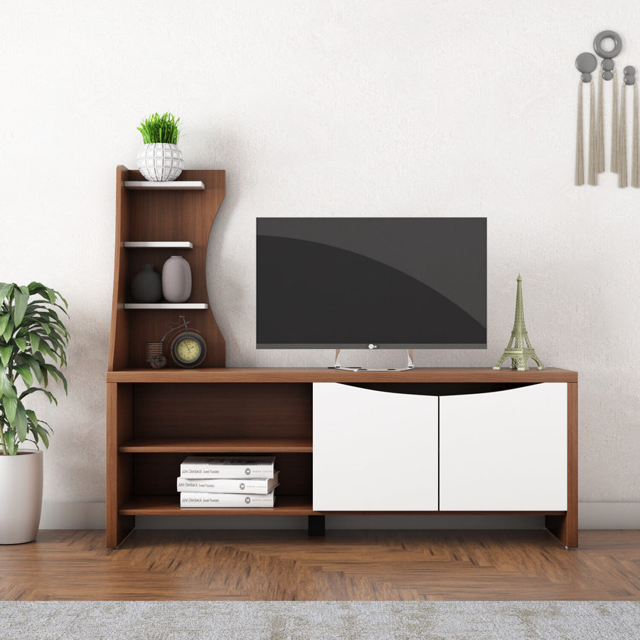 Nilkamal Caspian Wall Unit (Walnut and White)