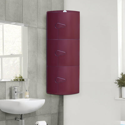 mDesign Plastic Corner Bathroom Vanity Counter Storage Shelf