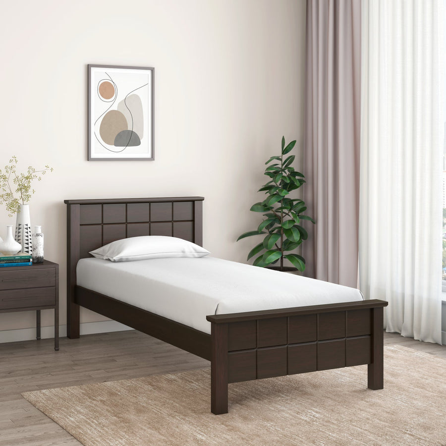 Nilkamal Cipher Solid Wood Single Bed (Espresso)