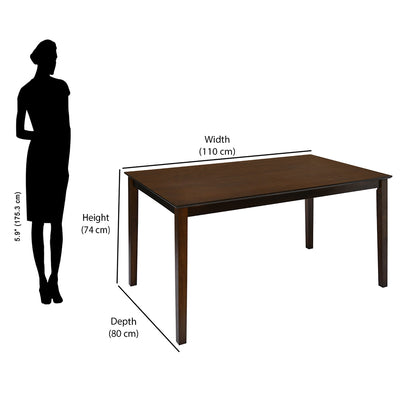 Size of four 2025 seater dining table