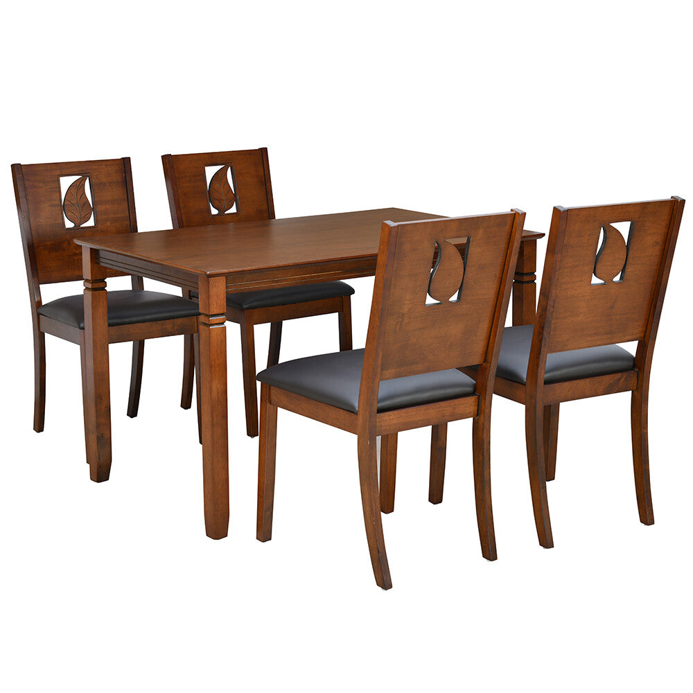 Buy Nilkamal Rover 4 Seater Dining Set Walnut Brown Online