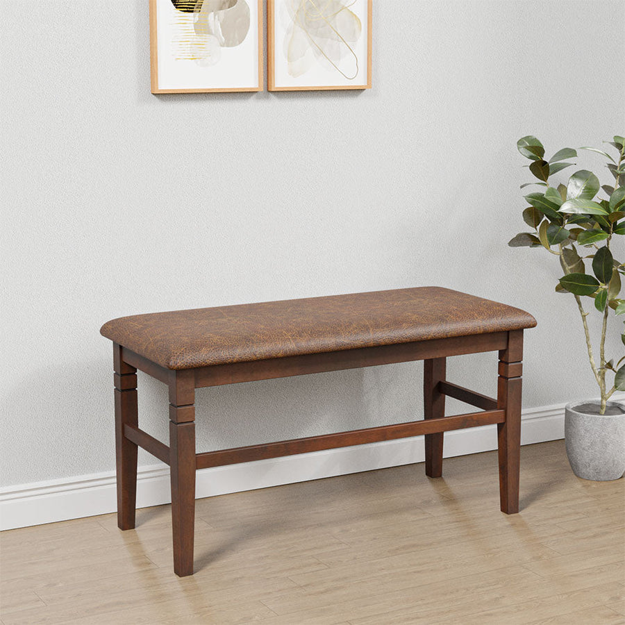 Nilkamal Fern 4 Seater Dining Bench (Erin Brown)