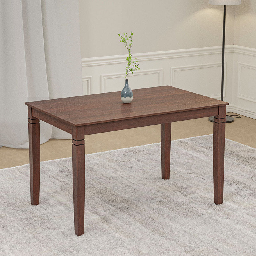 Nilkamal Fern 4 Seater Dining Table (Erin Brown)