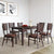 Nilkamal Fern 6 Seater Dining Set (Erin Brown)