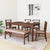 Nilkamal Gem 6 Seater Dining Set With Bench (Cappuccino)