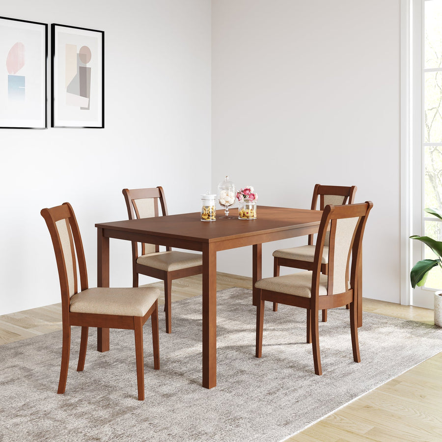 Nilkamal Jewel 4 Seater Dining Set (Walnut)