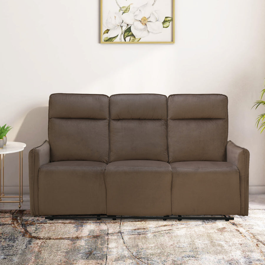 Nilkamal Carlton 3 Seater Manual Recliner (Light Brown)