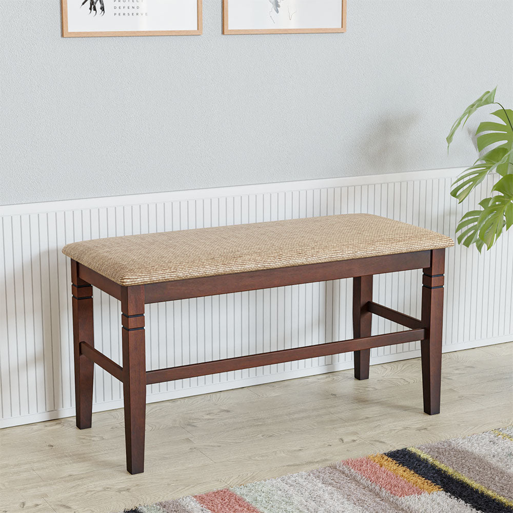 Nilkamal Jewel 4 Seater Dining Bench (Cappuccino)