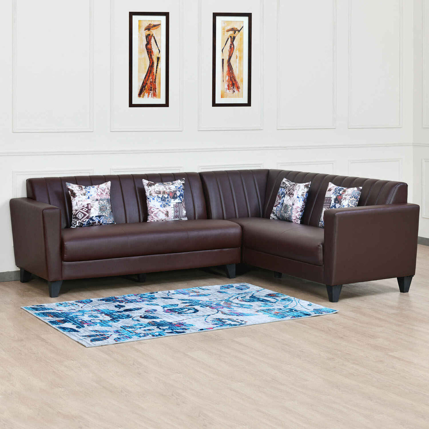 Nilkamal Joy Corner Sofa (Brown)