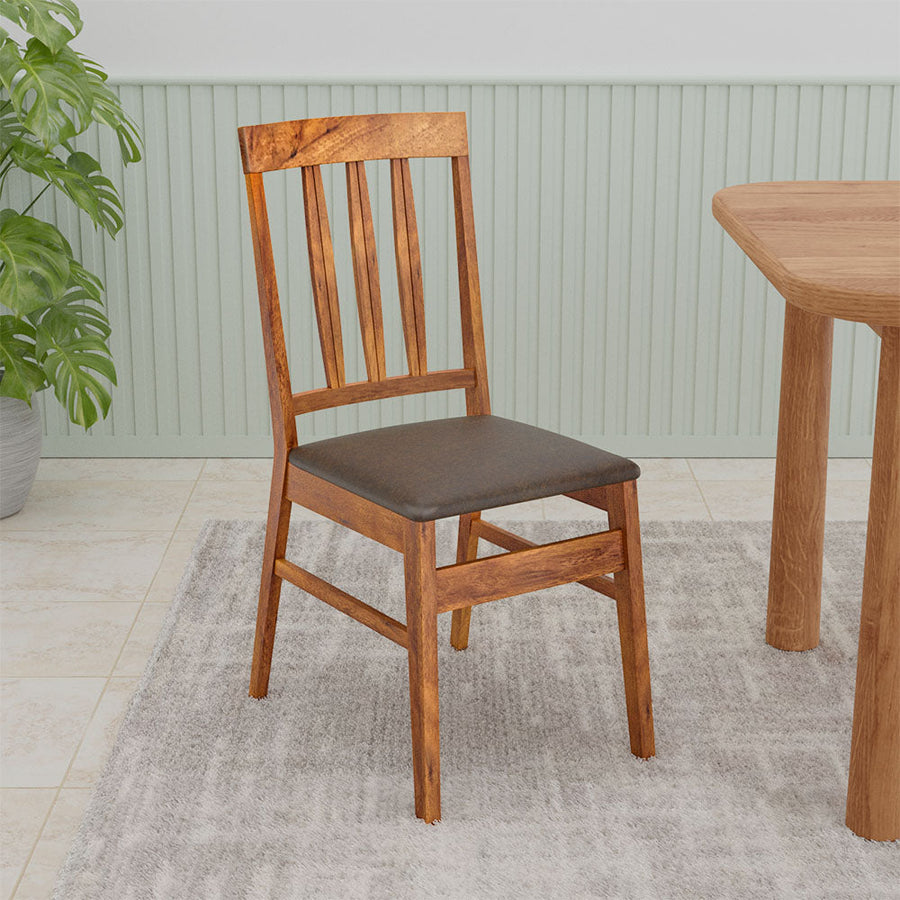 Nilkamal Leaf Dining Chair (Walnut)