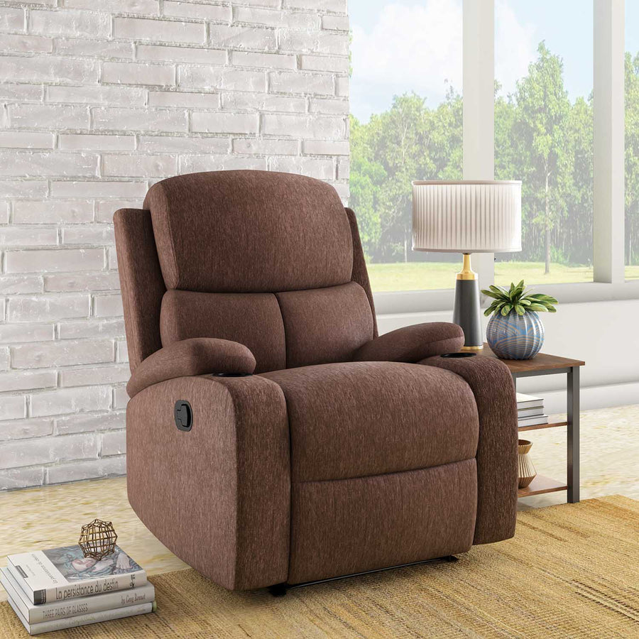 Nilkamal Matt 1 Seater Manual Recliner (Cocoa)