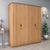 Nilkamal Milford 4 Door Wardrobe (Urban Teak)