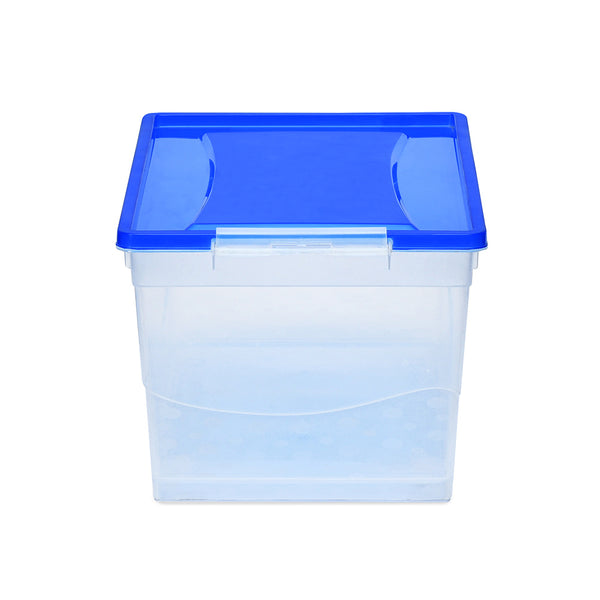 Buy NilkamalPlastic Stackable Storage Box with Wheels, 50 L, (White and  Blue), Length (39 cms), Width (59 cms), Height (30 cms), Rectangular Online  at desertcartIreland