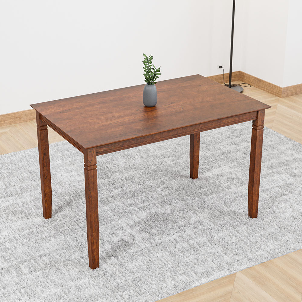 Nilkamal Rover 4 Seater Dining Table (Walnut Brown)