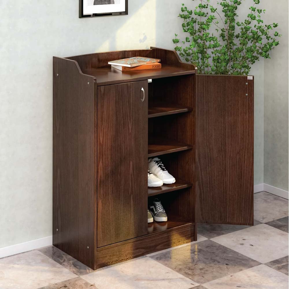 Nilkamal Alpine Shoe Cabinet Classic Walnut Nilkamal Furniture