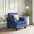 Nilkamal Velma 1 Seater Fabric Sofa with Cushion (Blue)