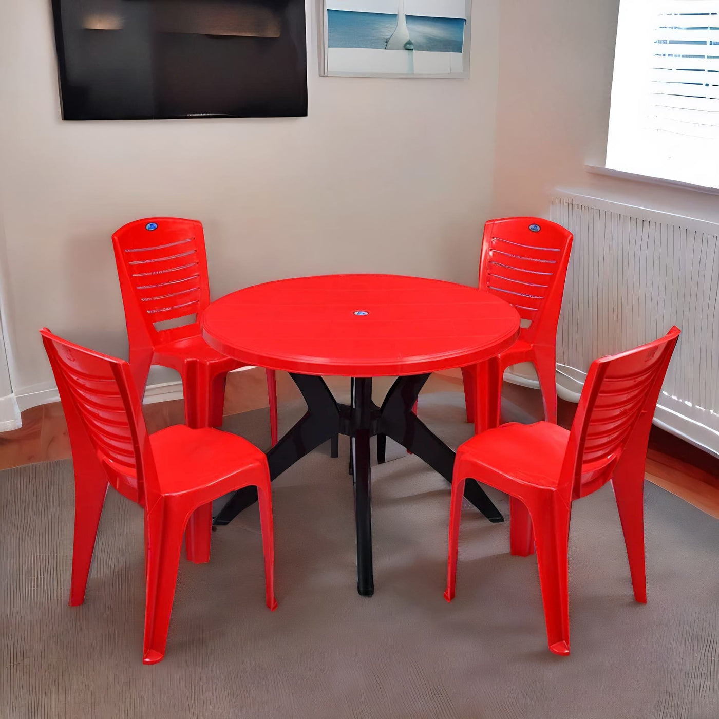 Nilkamal Meridian 1 + 4 Chairs Plastic Dining Set