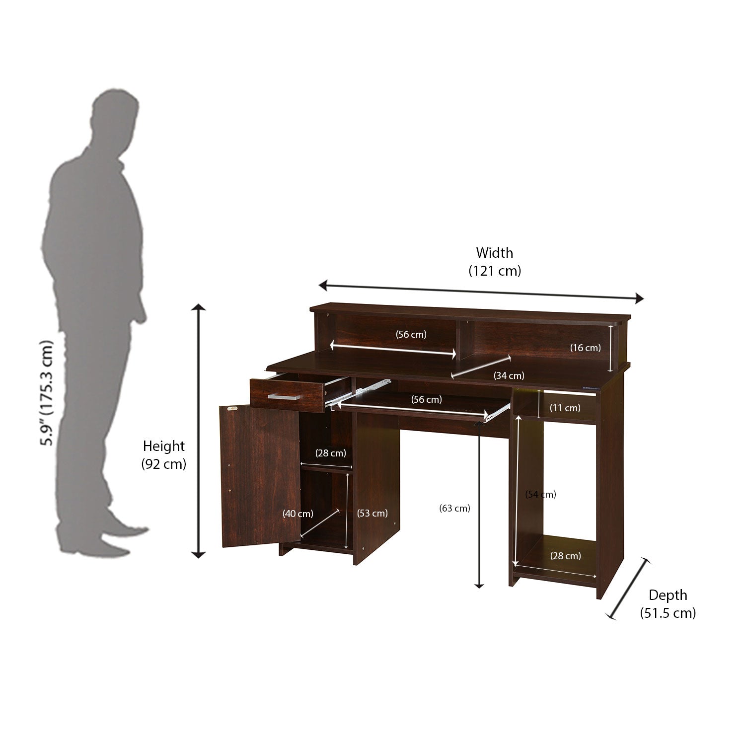 Nilkamal aldrich store computer table