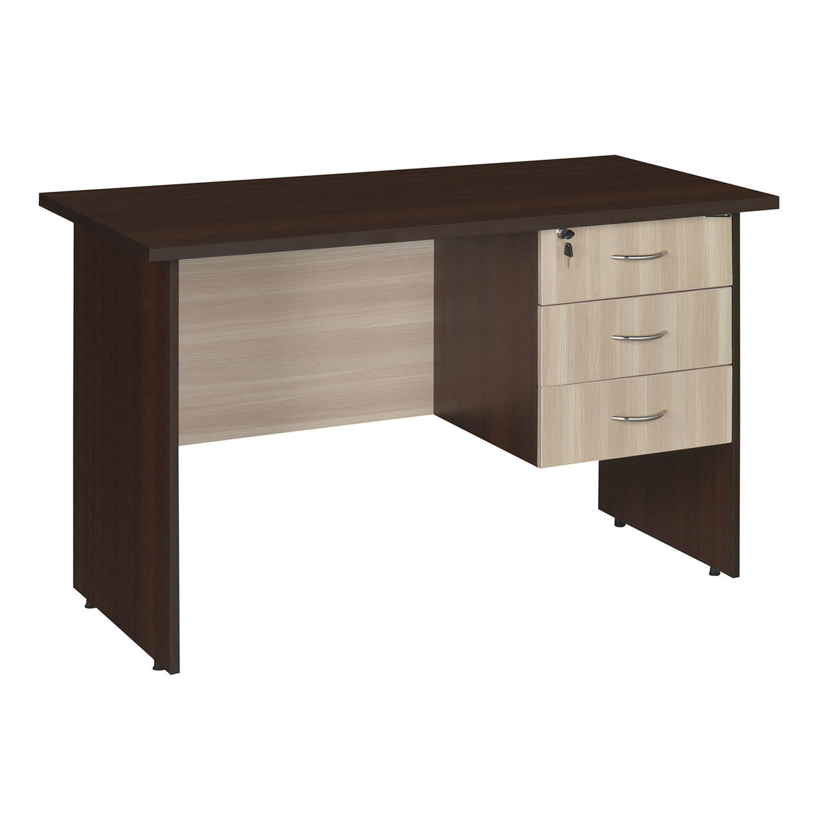 Nilkamal Aristo Office 4 ft Table (Brown & Clound Ash) - Nilkamal Furniture