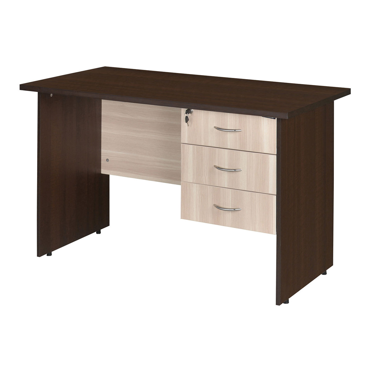 Nilkamal Aristo Office 4 ft Table (Brown & Clound Ash) - Nilkamal Furniture