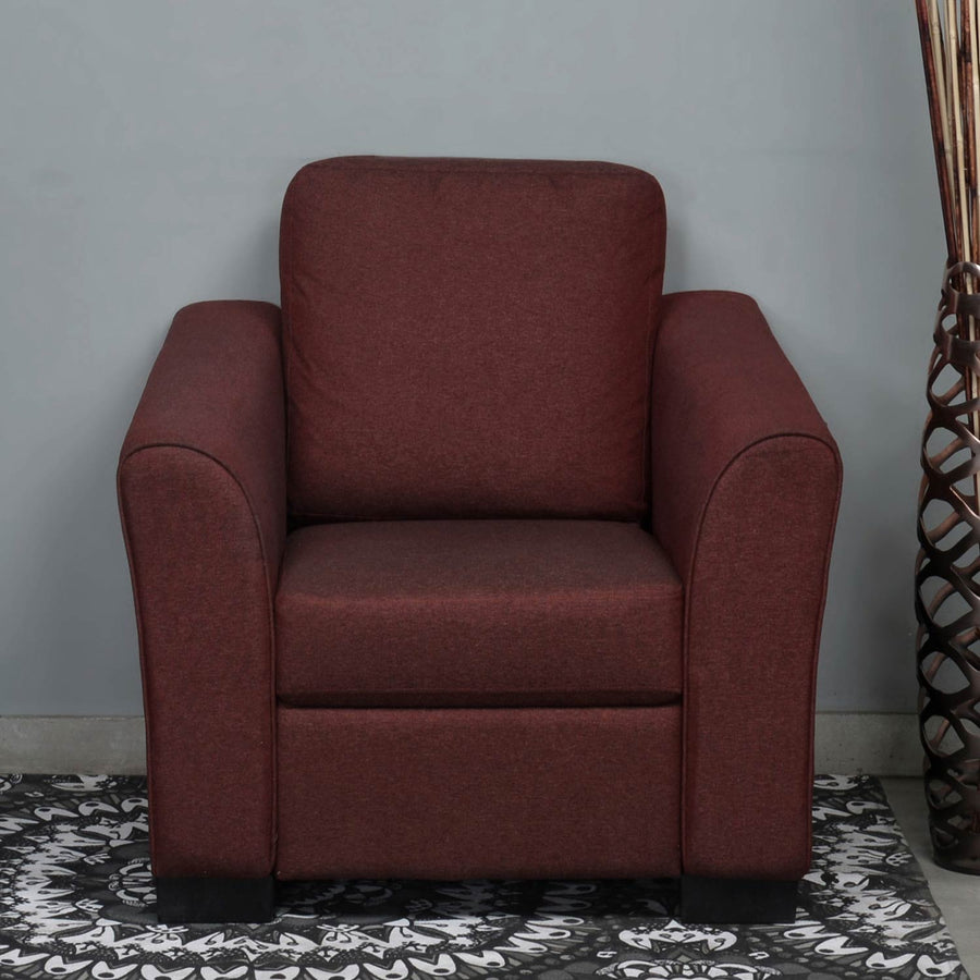 Nilkamal Array 1 Seater Mike Arm Sofa (Maroon)