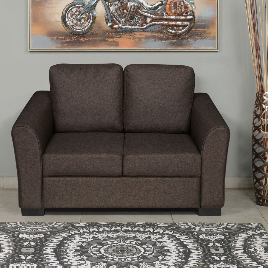 Nilkamal Array 2 Seater Mike Arm Sofa (Dark Brown)