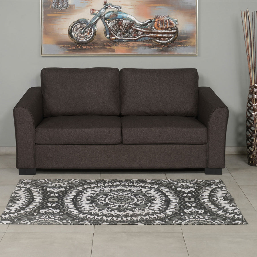 Nilkamal Array 3 Seater Mike Arm Sofa (Dark Brown)