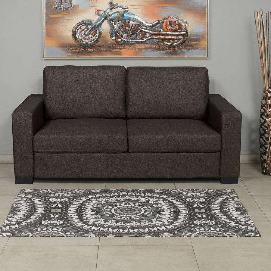 Nilkamal Array 3 Seater Ron Arm Sofa (Dark Brown)