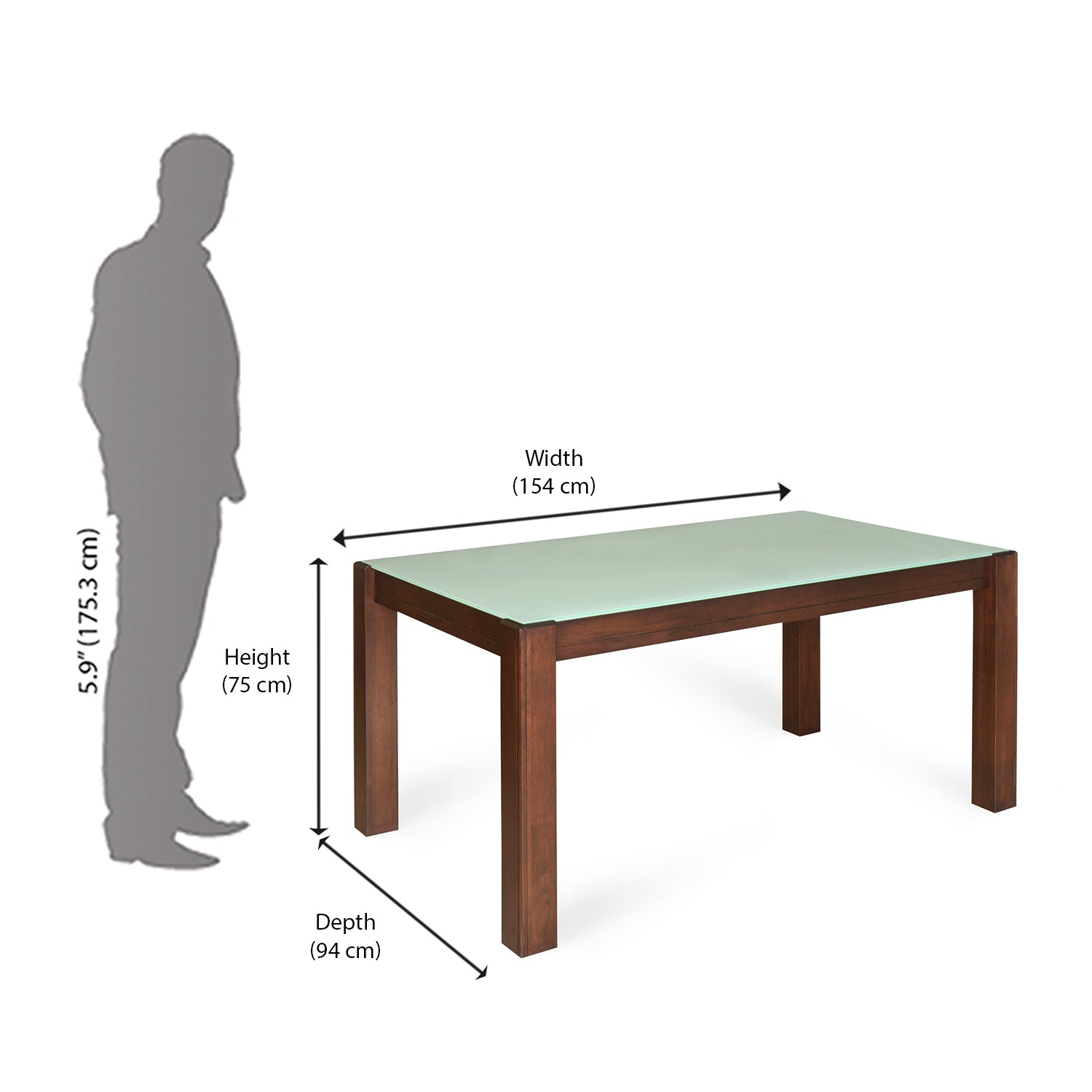 6 seater dining online table dimensions