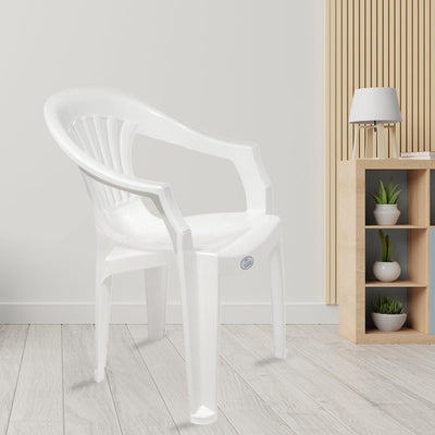 Nilkamal white store plastic chair