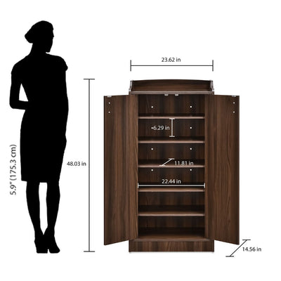 Nilkamal Claymont Engineered Wood Shoe Cabinet - Nilkamal Furniture