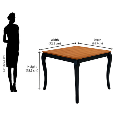 4 seater best sale dining table dimensions