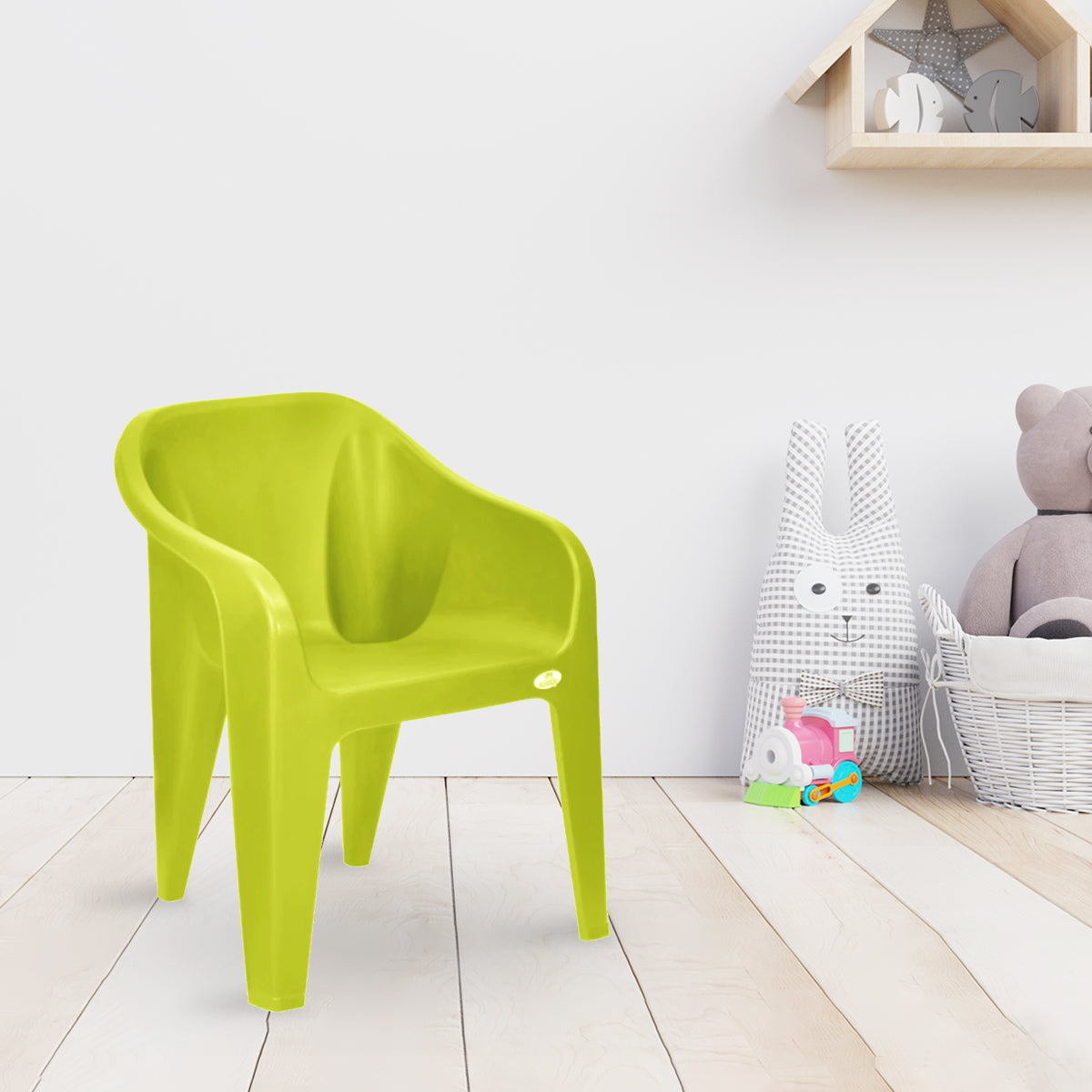 Nilkamal Eeezy Go Plastic Baby Arm Chair Lime Light Green Nilkamal Furniture