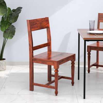 Buy Vera Solid Wood Dining Chair (Honey Brown)Online- At Home by Nilkamal