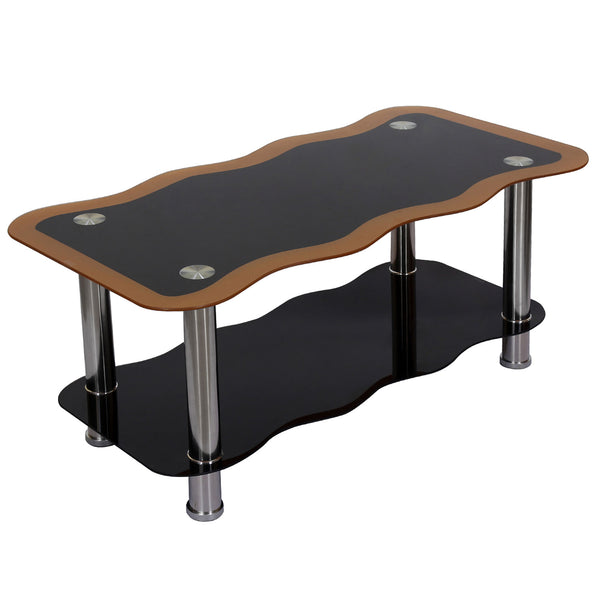 Center table deals black glass