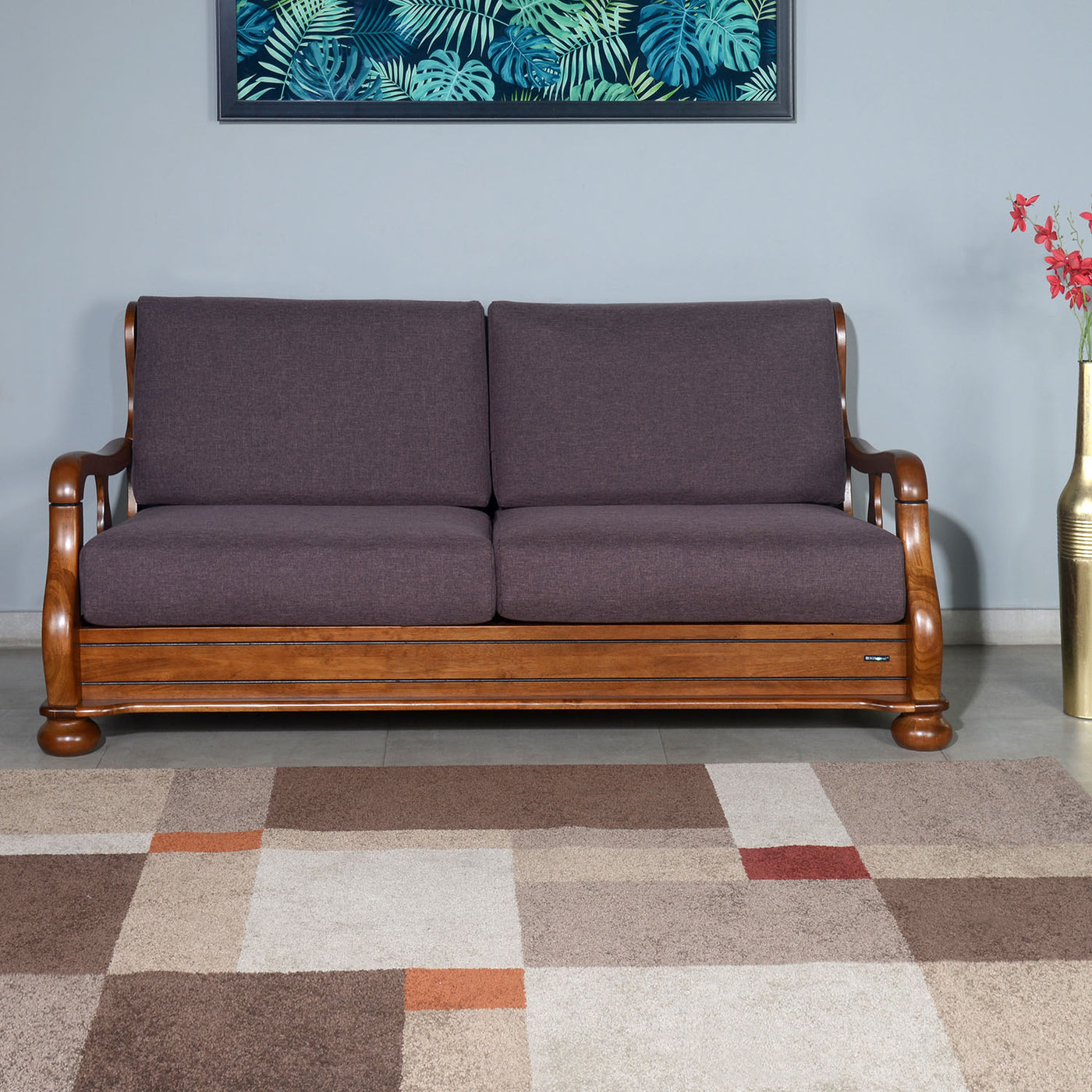 Nilkamal Melbourne 3 Seater Sofa (Wenge)