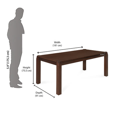 8 seater online table size