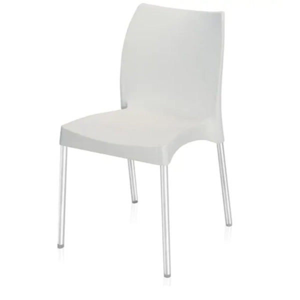 Nilkamal Novella 07 Plastic Armless Chair Milky White Nilkamal