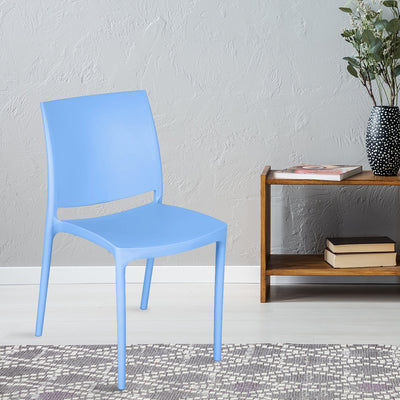 Nilkamal Novella 08 Plastic Armless Chair Blue Nilkamal Furniture