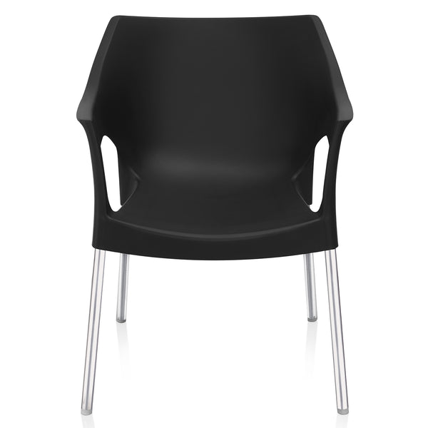 Nilkamal Novella 10 Plastic Arm Chair Black Nilkamal Furniture