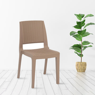 Enamora Premium Chair (Rattan Dark Beige) By Nilkamal