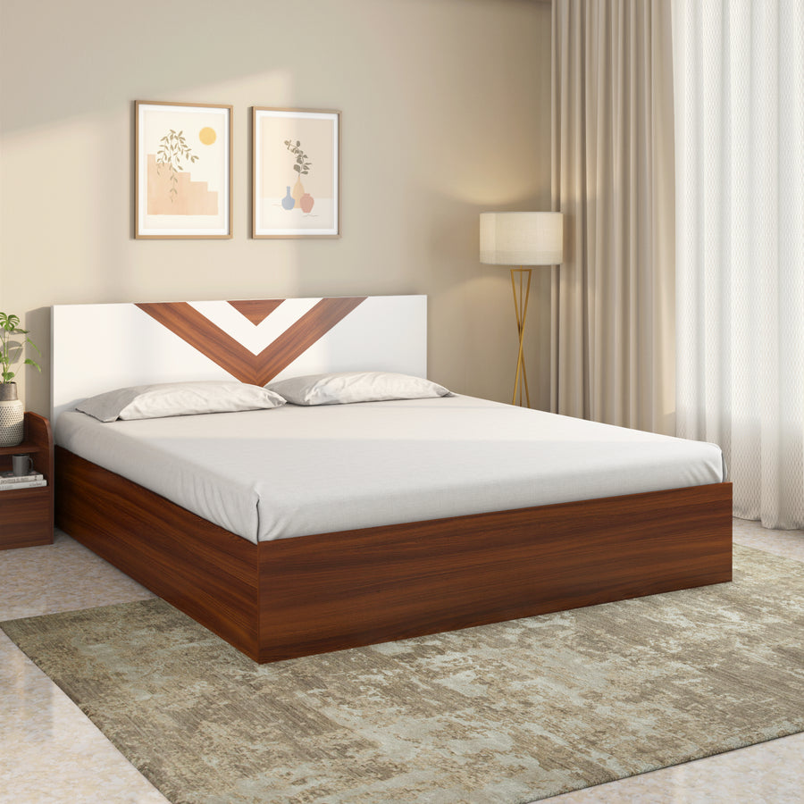 Nilkamal Orion Max Bed with Box Storage (Walnut)