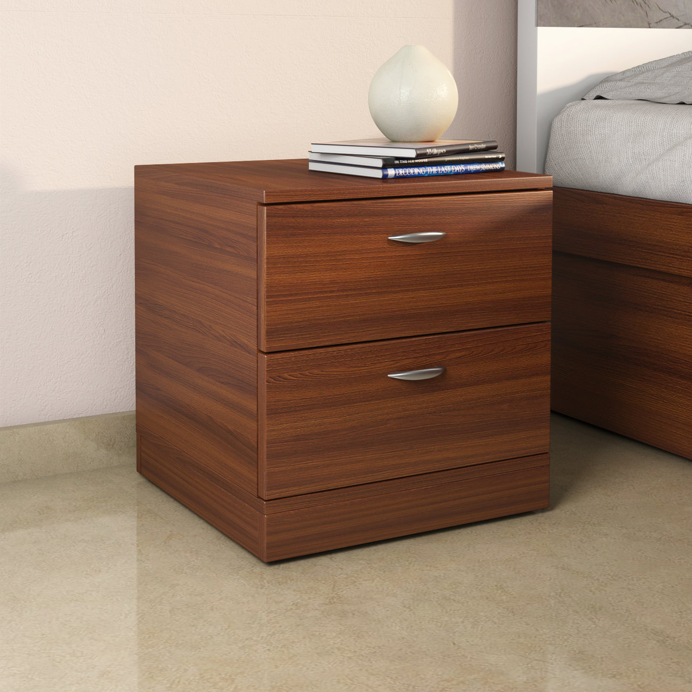 Prime Engineered Wood Nightstand (Classic Walnut)