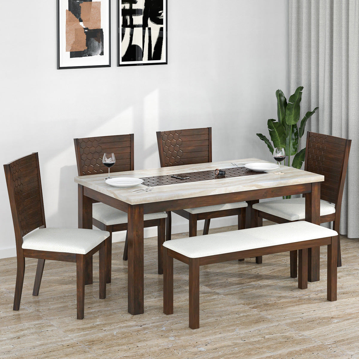 Nilkamal wooden outlet dining table