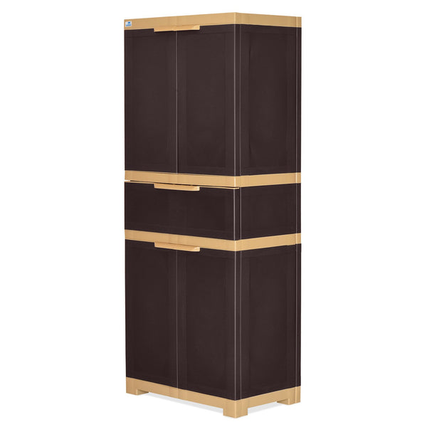 NILKAMAL FLFMDR2BWBNBSTWBN Contemporary Plastic Cupboard (Weather Brown,  Biscuit) in Ernakulam at best price by Alluro Interior Concepts - Justdial