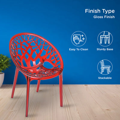 Crystal discount plastic chair