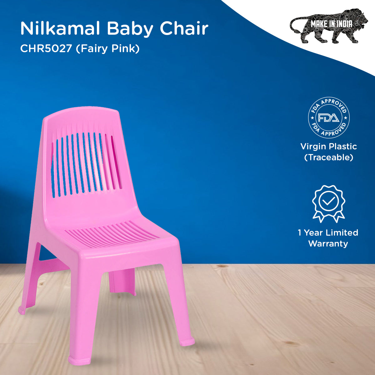 Nilkamal CHR5027 Plastic Baby Armless Chair