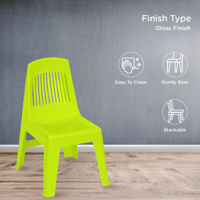 Nilkamal CHR5027 Plastic Baby Armless Chair Spring Green